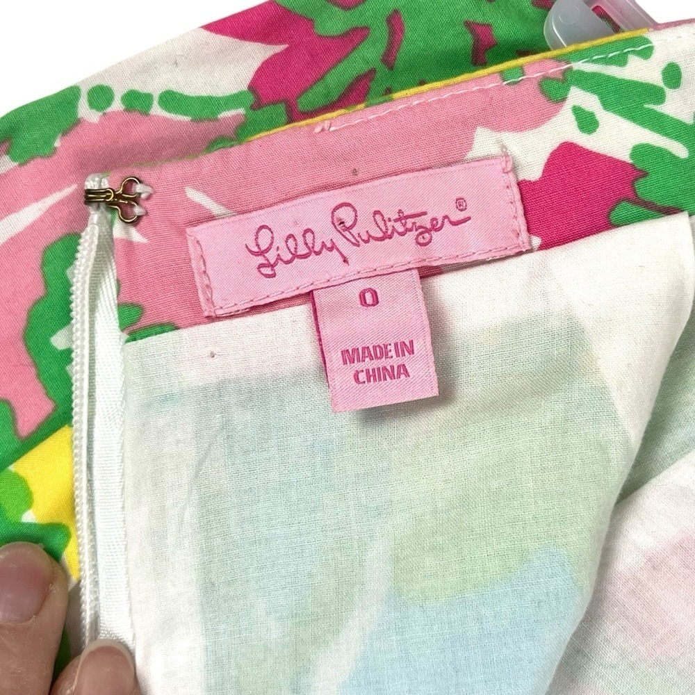 Lilly Pulitzer Vanna Big Flirt Tropical Skirt Size 0 - Picture 4 of 9